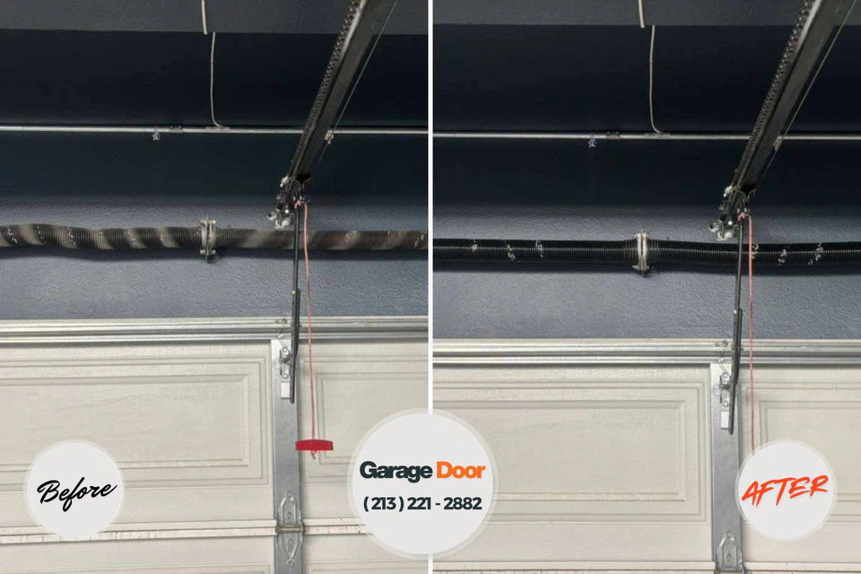 Before and after: garage door repair Utica, NE
